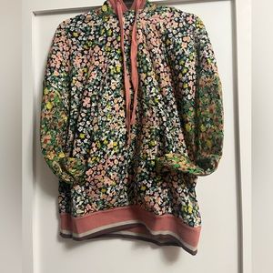 COPY - Anthropologie Conditions Apply - Felicity Floral Printed Quilted Hoodie …